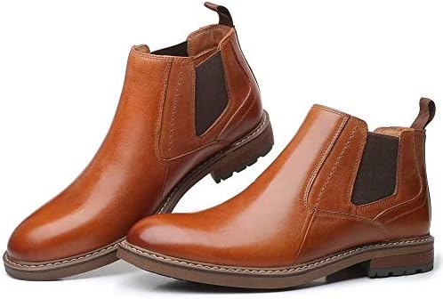 Botas de tornozelo de Arkbird Chelsea para homens genuínos de couro Oxford casual e formal Boot
