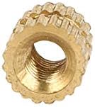 Aexit m3 x pregos, parafusos e prendedores de 5 mm x 6 mm 0,5 mm pitch pitdled bronze porca de polegar de ouro e parafusos