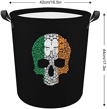 Skull Clover St Paddy St Patrick Irlanda grande cesta de lavanderia Saco de lava