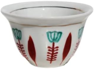 Copos de café tradicionais libaneses | Xícaras de café vermelhas padrão | Copos de 50 ml | فناجين قهوة | Glassware libanês | Enviado