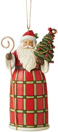 Enesco Jim Shore Country Living Papai Noel com Ornamento de Árvore de Natal, 1 em H x 1 em W x 1 em L, multicolor