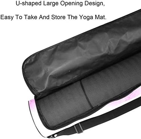 Portador de saco de tapete de ioga com alça de ombro ajustável, lavanda, 6,7x33.9in/17x86 cm de mato de yoga tapete para mulheres homens