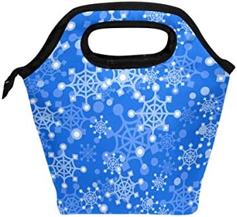 VIPSK Christmas Snowflake Bag Bag Tote Bolsa à prova d'água Bolsa quente mais quente para viagens ao ar livre Picnic School Work
