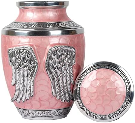 Anjo asas urnas para cinzas humanas | Urnas de cremação artesanal | Urnas de metal para restos humanos