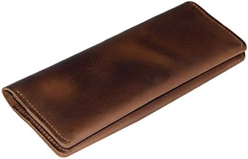 Hide & Drink, Minimalist Dual Folio carteira feita à mão de couro cheio de grãos - marrom de bourbon