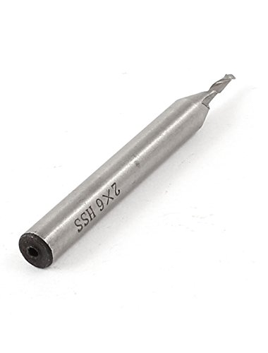 Aexit moinhos de extremidade de ranhura helicoidal 2 flauta cortadora de aço de alta velocidade Mills de ponta quadrada de 2 mm de