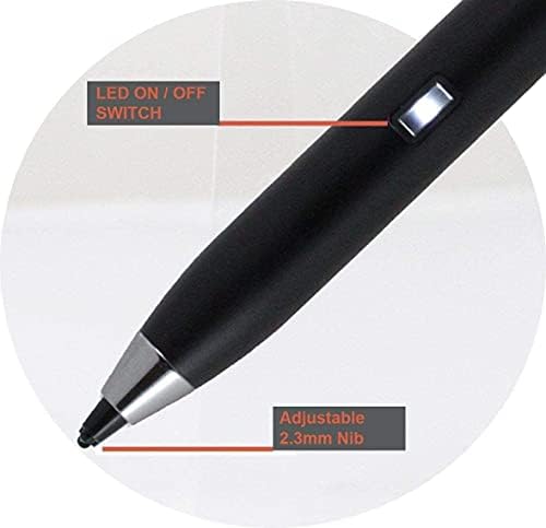 Caneta de caneta ativa digital Broonel Black Point - compatível com tablet TPZ 10