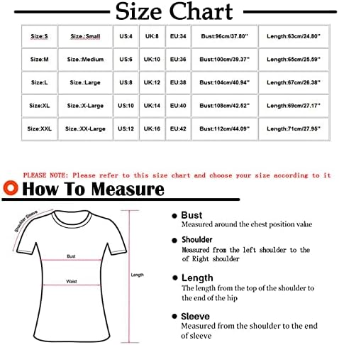 Tampas gráficas Tampas para mulheres EUA 4 de julho Tshirts Summer Summer Casual Sleesess Shirts Fuuny Letter Impresso Round Neck Tees