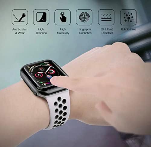 2 pacote - Tampa de estrutura de protetor de tela de vidro temperada à prova de choques para Apple Watch Series 7 e 8 49 mm