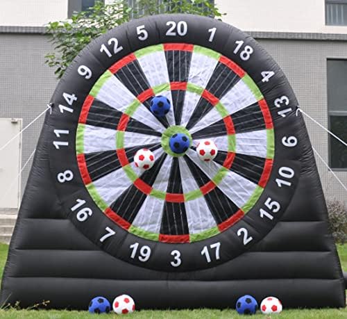 VI-Infla gigante de dardos de futebol inflável ao ar livre com bola de futebol 8pcs e soprador 350W para o jogo de esporte