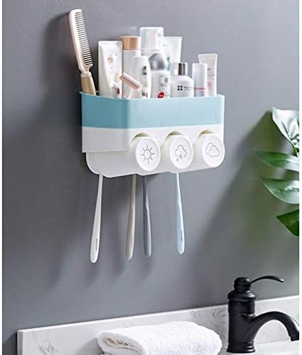 Porta -xícara de escova de dentes tfiiexfl - suporte simples de escova de dentes de dentes banheiro montado na parede