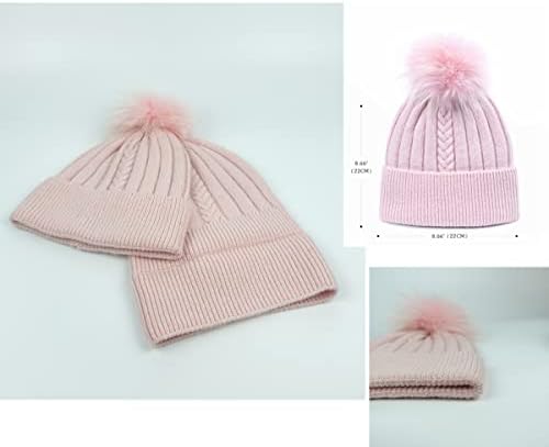 Chapéu de gorro de malha de inverno Puguang com fúlha de peles