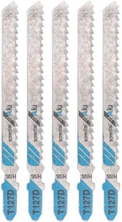 Lâminas de jigsaw de ferramentas, 5 PCs T127D T-shank Jig SAW Blade Universal Jig Blade Sorteio