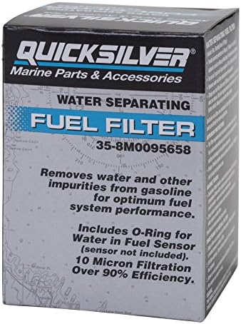 Quicksilver 8M0095658 Kit de filtro de combustível que separa a água para o verso v-6