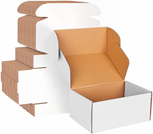 6x4x3 Caixas de papelão branco 30 pacote, pequenas caixas de remessa para pequenas empresas caixas de correspondência,