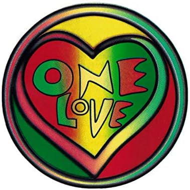 Adesivo One Love Reggae rasta projeta tartaruga de coração Irie Surf Board Translúcia de Paz de dois lados Decalques