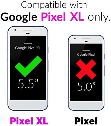 ASUWISH Compatível com a caixa da carteira do Google Pixel XL e o protetor de tela de vidro temperado Flip Flip Credit