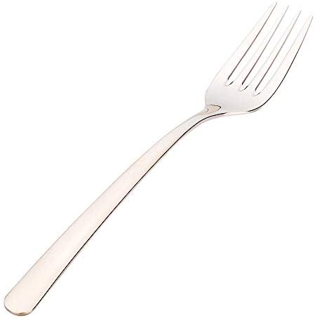 Speculo 7 polegadas Forks de sobremesas, conjunto de 2 garfos pequenos para lavadora de louça - acabamento polido, borda redonda,