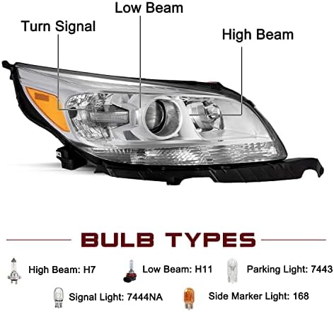 JSBOYAT HALOGEN HOPLULT MONTAR SUBSTITUIÇÃO PARA 2013-2015 CHEVY MALIBU LT LTZ ECO / CHEVY MALIBU LIMITED 4 PORTAS Sedan OE Style