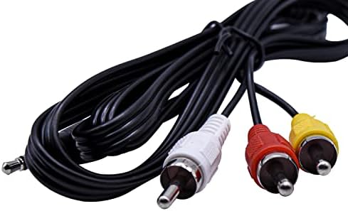 HQRP AV Audio Video Cable/cordão compatível com Canon ZR300, ZR400, ZR45 MC, ZR50 MC, ZR500, ZR60