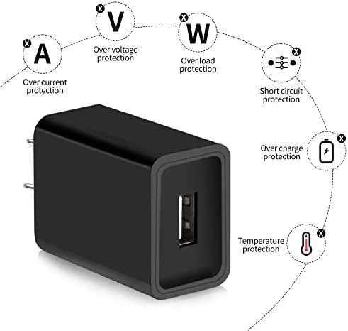 Substituição para o carregador de telefone LG Phoenix 4, compatível com o carregador de parede Micro USB LG K8V para K20