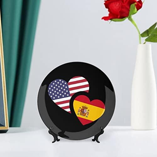 Placa decorativa de flagcerâmica nos EUA na Espanha com stand bone china placa em casa para casa de estar em casa cozinha