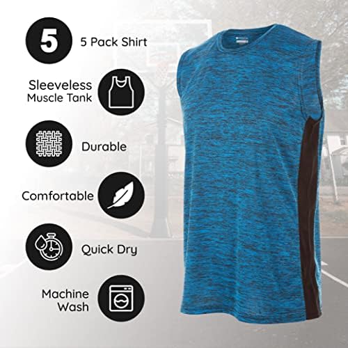 Camisa ativa dos elementos essenciais - Treinamento de treino atlético de seco rápido Treinamento da tripulação Tampa muscular do