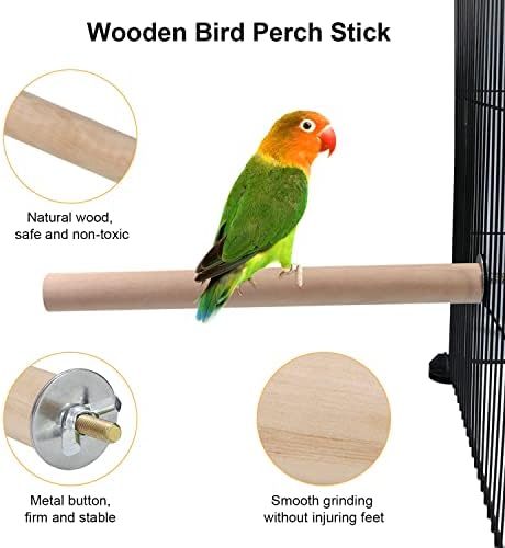 3pcs Bird Wood Perch bico Pata de pata de pata Acessórios para mastigar gaiol