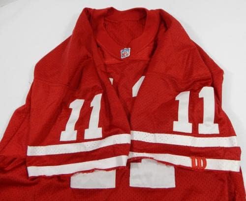No início dos anos 90, San Francisco 49ers #11 Jogo emitido Red Jersey 44 DP32929 - Jerseys não assinados da NFL usada