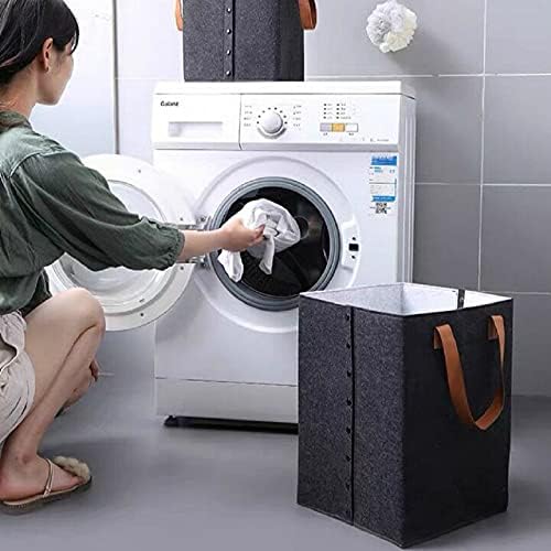 Ruiyybuti, cesta de lavanderia, bancada de lavanderia de lavanderia com alça para a lavanderia de quarto, decoração de