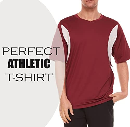 Camisas de exercícios para homens, umidade Wicking Quick Dry ativo atlético Men's Gym Performance Loue Fit T TH SHIETS
