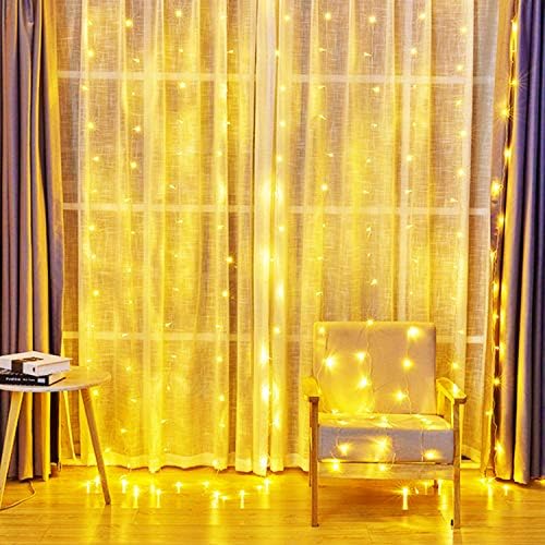 Luzes de cortina de janela JTL qakta, 8 modos de iluminação controle remoto, decoração para a parede do quarto de Natal