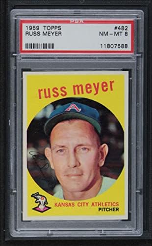 1959 Topps # 482 Russ Meyer Kansas City Athletics PSA PSA 8.00 Atletismo