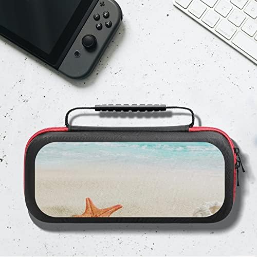 Caixa de transporte de concha à praia compatível com o Nintendo Switch Protective Hard Shell portátil bolsa de viagem com 20 cartucho