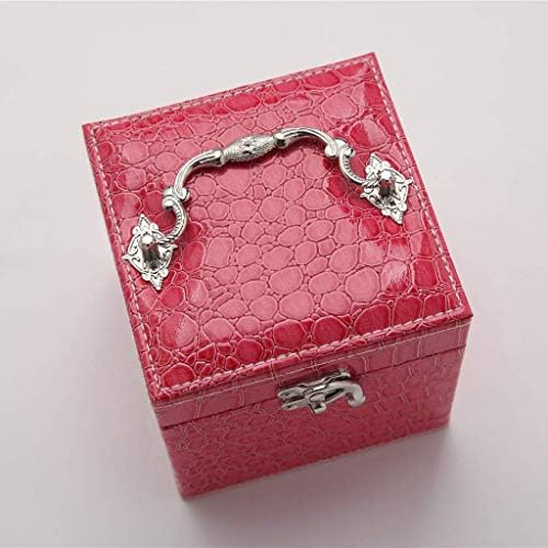 Caixa de jóias xjjzs Organizador da caixa de jóias vermelhas, caixa do organizador de jóias, caixa de jóias portáteis