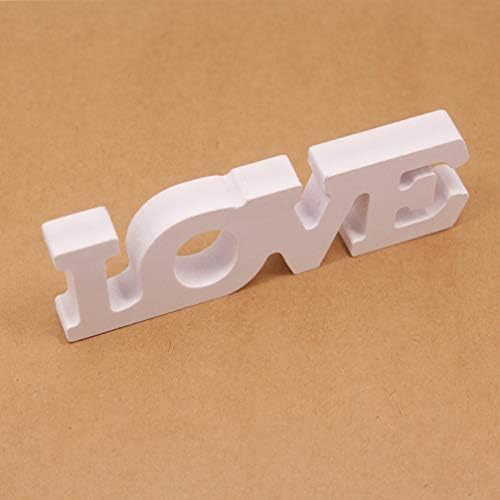 Toyandona Letter A Ornament White Love Sign Wood Letters Love Decorações de mesa de amor Adoro peça central para