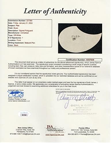 Flea assinou autógrafos de tamanho acústico em tamanho real c/ James Spence Authentication JSA Coa - Red Hot Chili Peppers com