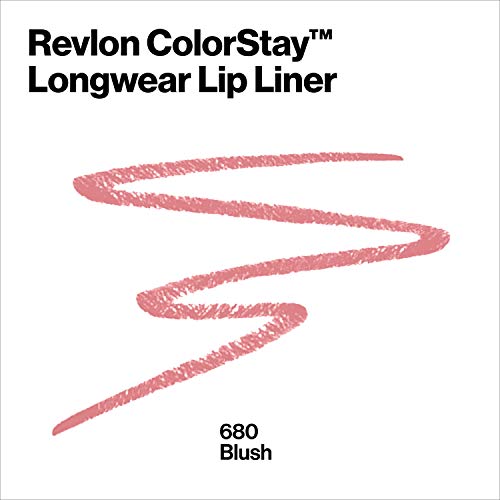 Revlon Lip Liner, Colorstay Face Makeup com Sharpener embutido, cores de lábios ricos em roupas longas, aplicação suave, 677 Fuchsia