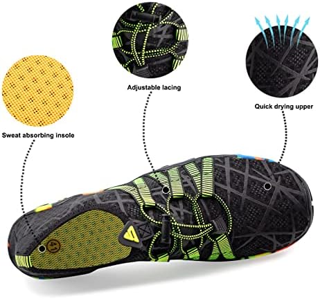 Sapatos de água Teemie para homens Mulheres secar rapidamente Sapatos esportivos esportivos esportivos ao ar livre aquos