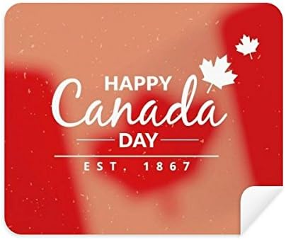 Maple Happy Canada Day 4 de julho Slogan Limpeza de pano Clearner 2pcs Suede Fabric