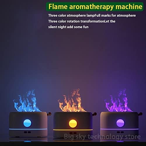 Máquina de aromaterapia 180ml AROMA AROMAIDIDENTIDOR 3D Fire Fire Space Air Difusor USB Fire com três cores Luz de cores