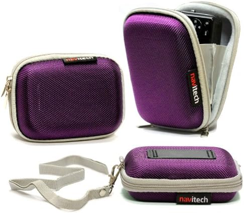 Navitech Purple Water resistente à câmera digital dura Capa de caixa compatível com o Sony Cyber ​​Shot WX350 / Sony Cyber
