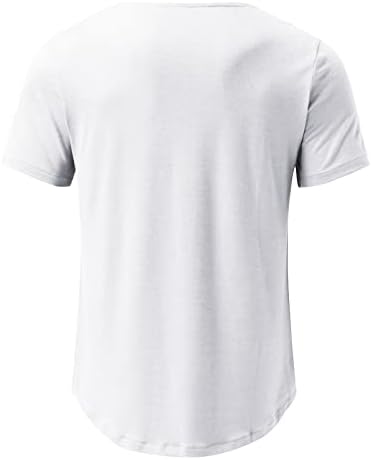 Caminho de manga curta redonda redonda masculina Camiseta de fitness de elasticidade