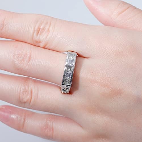 2023 Novo anel de pedra de joalheria redonda engajada jóias de zircão brancas moda brilhante anéis de casamento feminino