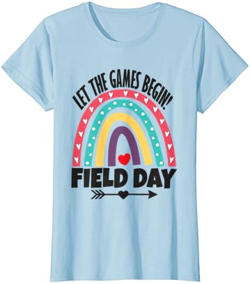 Dia de campo Deixe os jogos começarem a camiseta do Rainbow Girls Professores do Rainbow