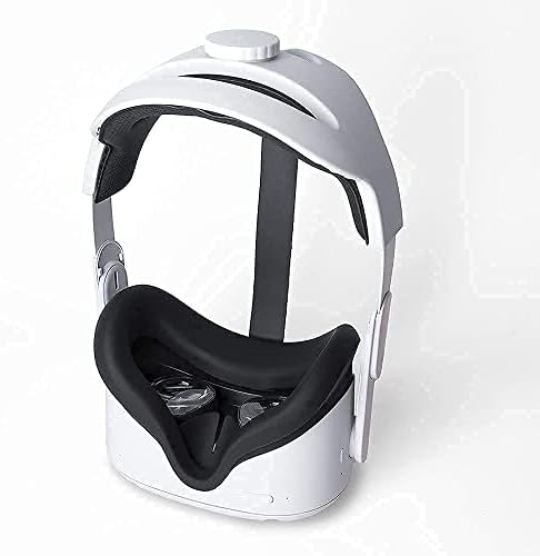 Strapra de cabeça ajustável Compatível para Oculus Quest 2 ， Substituição para a tira de elite e touch Controller Grip Tampa