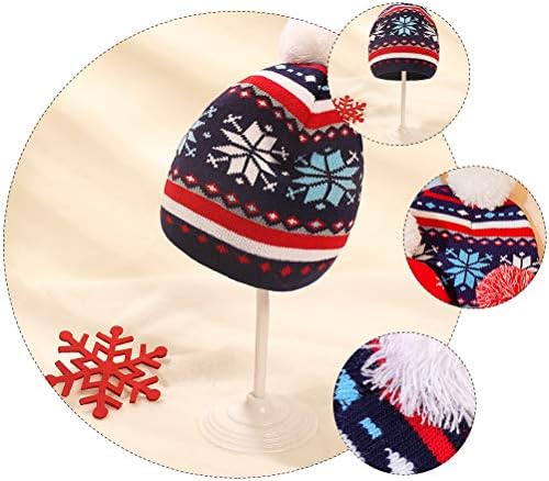 Aboofan 1pc lã de lã quente chapéu de Natal Crianças de decoração Favoras de outono de inverno