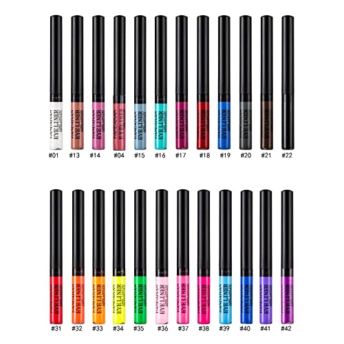 Xiahium líquido Eyeliner lápis à prova d'água à prova d'água à prova de sumão alto pigmentado acabamento fosco colorido liner makeup