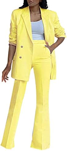 Snksdgm Plus Size Pant Suits para mulheres Casual Casual Casual Casaco fino e calça calças de terno de corpo comprido