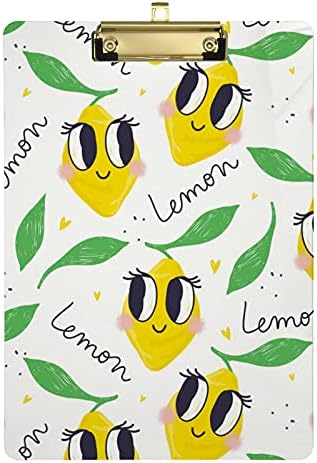 Placas de frutas de desenho animado de limão Alaza para crianças Mulheres homens do tamanho de letra plástico clipe de